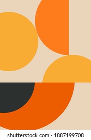 patrón de bauhaus abstracto, arte de impresión de decoración moderna, ilustración vectorial de diseño simple y minimalista