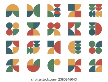 Abstract Bauhaus Shape Element Set