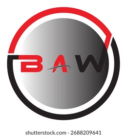 Abstract BAW Initial Letter Logo