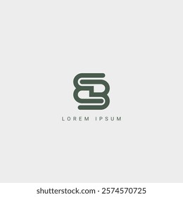 Abstract BB BB or B letter simple style business logo design vector template