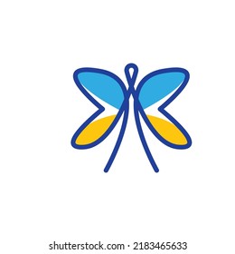 abstract BB letter butterfly concept illustration  design template web 