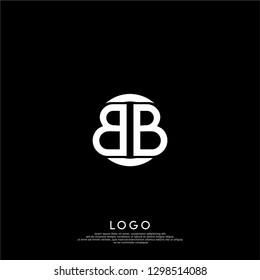 abstract bb logo letter design concept, initial symbol vector