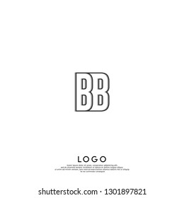 abstract BB logo letters design concept