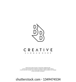 abstract BB logo letters modern lines design concept
