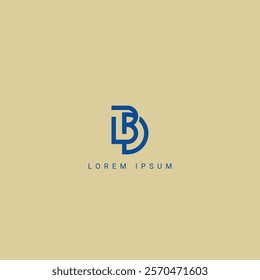 Abstract BD, DB Letters Logo Initial Based Monogram Icon Vector