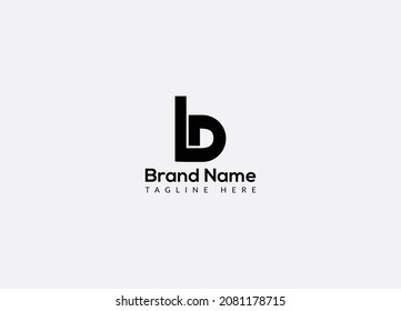 Resumen de la letra bd diseño moderno del logotipo inicial