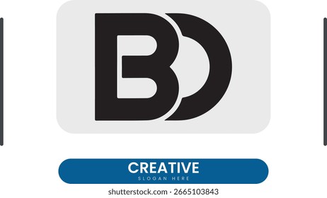 Abstractas diseño de logotipo BD Monogram