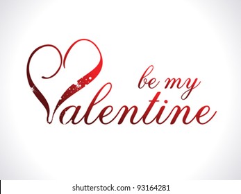 abstract be my valentine template vector illustration