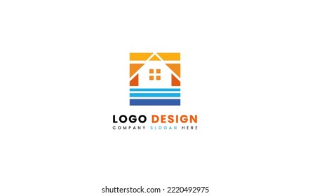 Abstract beach coastal resort logo design template element. Coastal Resort logo usable for business and company branding logos. flat vector logo design template element.