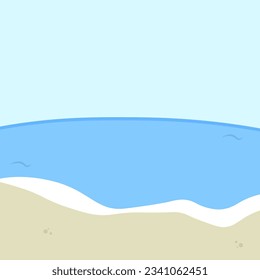 Abstract Beach Landscape Background Minimal Sand Waves Sky Vector Design