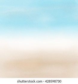 Abstrakte Strandlandschaft mit Aquarellwirkung
