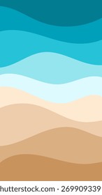 Paisagem abstrata da praia e das ondas oceânicas