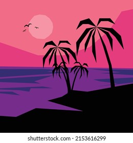 fondo abstracto de la puesta de sol en la playa