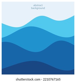 Abstract beach wave background design with blue vector combination, concept design for book cover, wallpaper, swimming pool, marine, lake