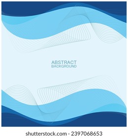 Abstract beach wave background design with blue vector combination, concept design for book cover, wallpaper, swimming pool, marine, lake