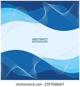 Abstract beach wave background design with blue vector combination, concept design for book cover, wallpaper, swimming pool, marine, lake