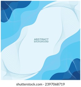 Abstract beach wave background design with blue vector combination, concept design for book cover, wallpaper, swimming pool, marine, lake