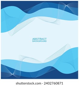 Abstract beach wave background design with blue vector combination, concept design for book cover, wallpaper, swimming pool, marine, lake