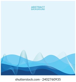 Resumen de diseño de fondo de olas de playa con combinación de vector azul, diseño conceptual para la cubierta de libros, fondo de pared, piscina, marina, lago