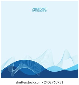 Abstraktes Strandwellenhintergrund mit blauer Vektorkombination, Design für Buchcover, Tapete, Pool, Meer, See