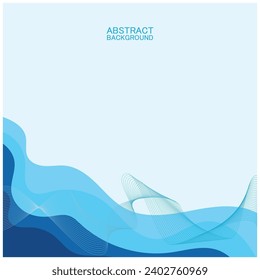 Resumen de diseño de fondo de olas de playa con combinación de vector azul, diseño conceptual para la cubierta de libros, fondo de pared, piscina, marina, lago