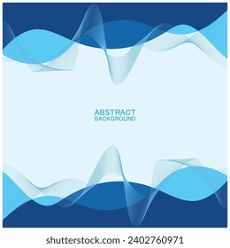 Abstract beach wave background design with blue vector combination, concept design for book cover, wallpaper, swimming pool, marine, lake