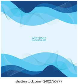 Resumen de diseño de fondo de olas de playa con combinación de vector azul, diseño conceptual para la cubierta de libros, fondo de pared, piscina, marina, lago