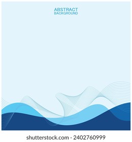 Resumen de diseño de fondo de olas de playa con combinación de vector azul, diseño conceptual para la cubierta de libros, fondo de pared, piscina, marina, lago