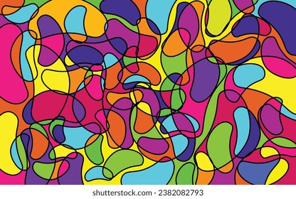 abstract bean shape colorful vector for background or wallpaper