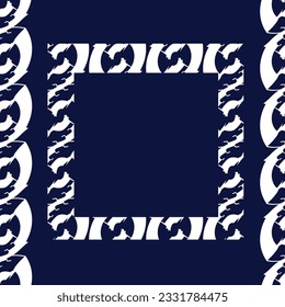 abstract beans chain ornament and decorated square ;