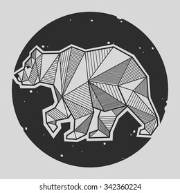 Abstract bear geometric 