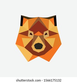Abstract bear head logo design