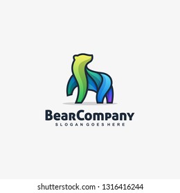 Abstract bear illustration vector template. logo Suitable for Creative Industry, Multimedia, entertainment, Educations, Shop, and any related business