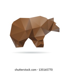 Abstract bear isolated on a white background