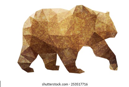 Abstract bear isolated on a white backgrounds