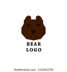 Abstract bear logo, isolated on white background