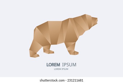 Abstract bear logo. Vector logotype design.