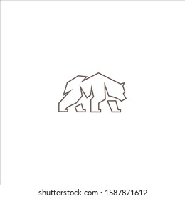 Abstract bear simple modern logo template design