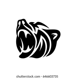 Abstract bear tattoo - vector illustration