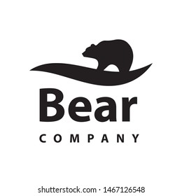 abstract bear, vector logo template 