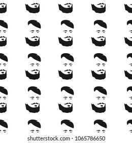 abstract bearded hipster pattern