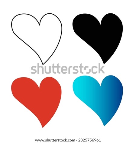 Abstract Beatiful Heart Silhouette Illustration, can be used for business designs, presentation designs or any suitable designs.