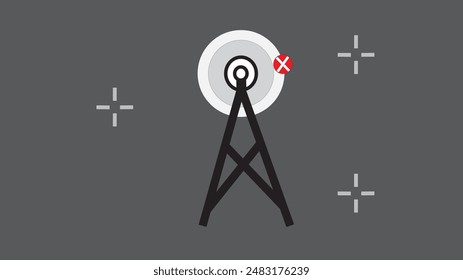 Abstraktes wunderschönes Antennen-Symbol Vektorgrafik Design-Symbol. 