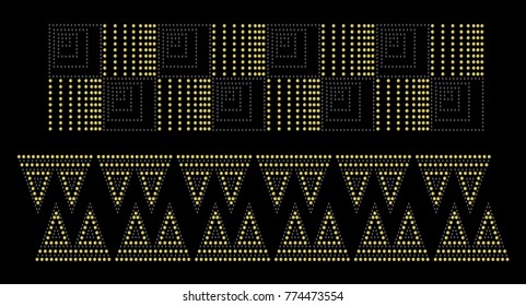 Abstract beautiful applique rhinestones, Rhinestone Applique pattern,Fashion hijab, Muslim garment.
