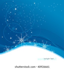 abstract beautiful background for Christmas with stars and snowflakes | vector