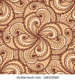 Abstract beautiful background with curls. Vector seamless background.