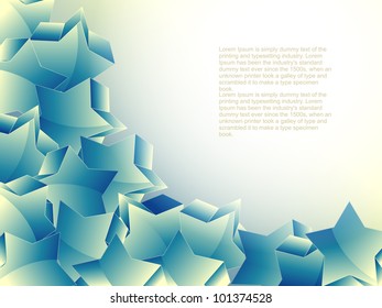 Abstract beautiful background design with 3d stars.