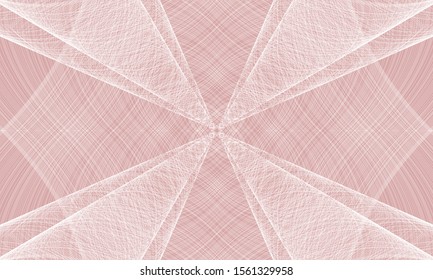 Abstract beautiful background with interlacing white lines on pink background. Can be used for greeting card design. Vector EPS10