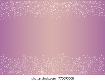 Abstract Beautiful Background with many festive white and transparent bubbles. Christmas background for banners, voucher, gift coupon, cover, card, ads, parties, celebrations Vector Illustration