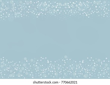 Abstract Beautiful Background with many festive white and transparent bubbles. Christmas background for banners, voucher, gift coupon, cover, card, ads, parties, celebrations Vector Illustration
